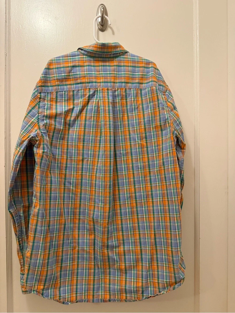 Polo Ralph Lauren Orange, Blue & Green Plaid Button-Down Shirt